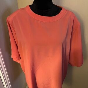 Worthington Woman’s Top Blouse Size 28W ,vintage w/ shoulder pads, orange